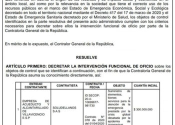 Contralor General asume investigación de contrato firmado por la gobernación del Chocó