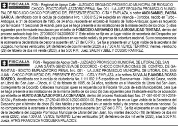 Edictos Fiscalía