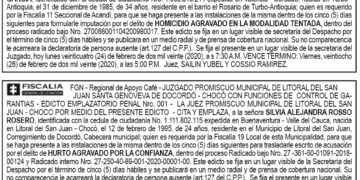 Edictos Fiscalía