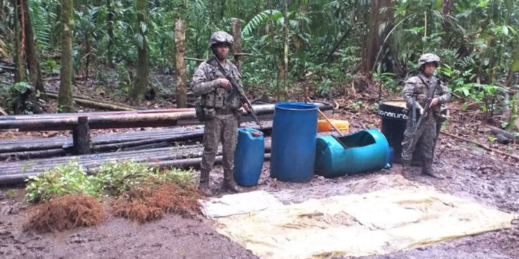 Destruyen depósito y laboratorio del ELN en Bajo Baudó
