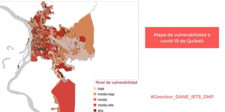 El 13,7% de las manzanas de Quibdó tiene alta vulnerabilidad al COVID-19