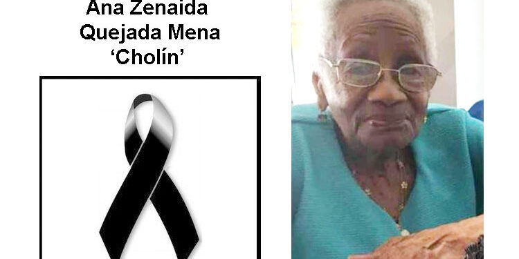 Falleció Ana Zenaida Quejada Mena ‘Cholín’