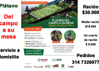 Apoyemos a las mujeres productoras del plátano de Bojayá