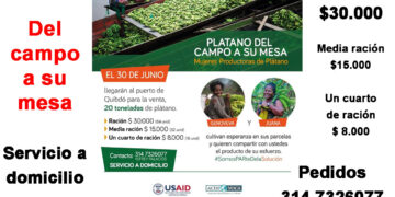 Apoyemos a las mujeres productoras del plátano de Bojayá