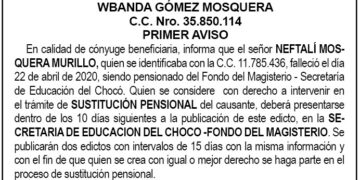 Edicto 1 Wbanda Gómez Mosquera