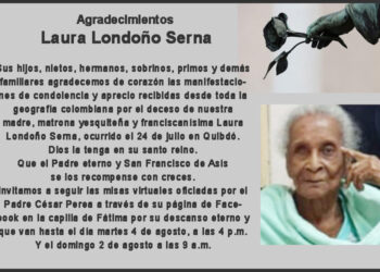 Agradecimiento Laura Londoño Serna