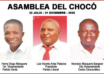 Nueva mesa directiva de la Asamblea del Chocó