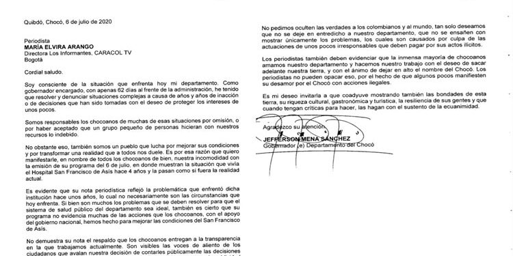 Gobernador protesta por información errónea
