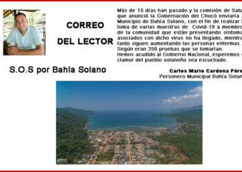 Correo del lector. S.O.S. por Bahía Solano