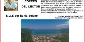 Correo del lector. S.O.S. por Bahía Solano