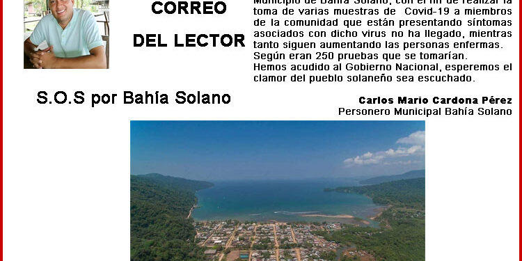 Correo del lector. S.O.S. por Bahía Solano