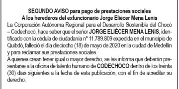 Edicto 2 Jorge Eliécer Mena