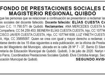 Edicto 2 aviso Elías Cuesta Cañada