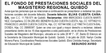 Edicto 2 aviso Elías Cuesta Cañada