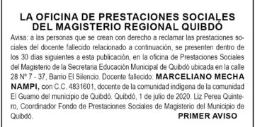 Edicto 1 aviso Marceliano Mecha Nampi