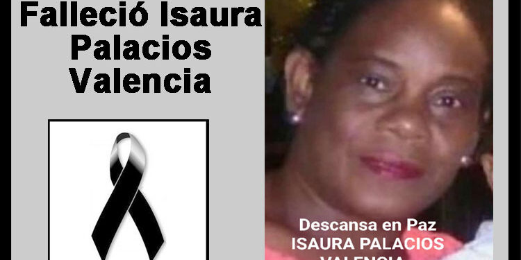 Falleció Isaura Palacios Valencia
