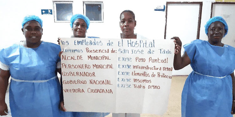 12 meses de sueldo les deben a los empleados del hospital de Tadó