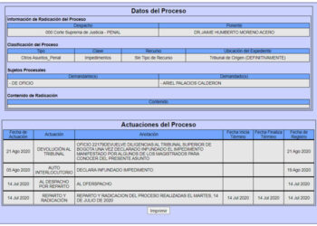 Corte Suprema declara infundados los impedimentos de magistrados en proceso contra gobernador del Chocó