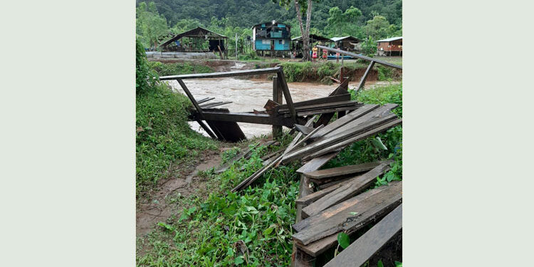 Invierno destruye puente en Bahía Solano