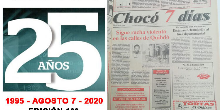 Edición 100 de Chocó 7 días: julio 4 de 1997
