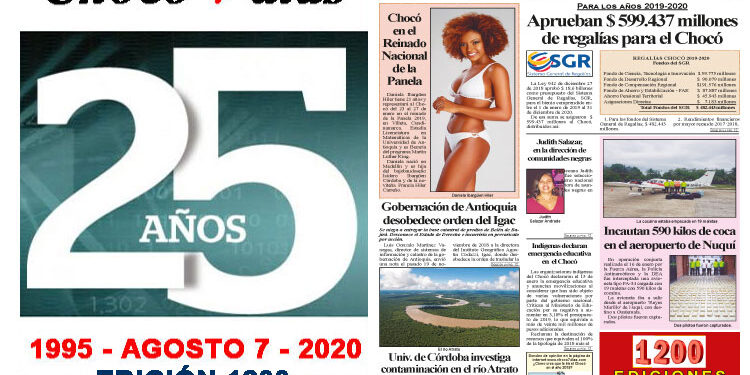 Edición 1.200 de Chocó 7 días: enero 18 de 2019