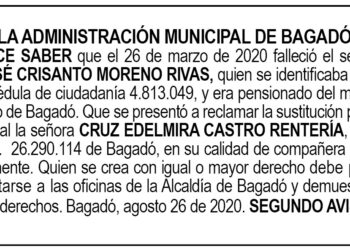 Edicto 2do aviso José Crisanto Moreno Rivas