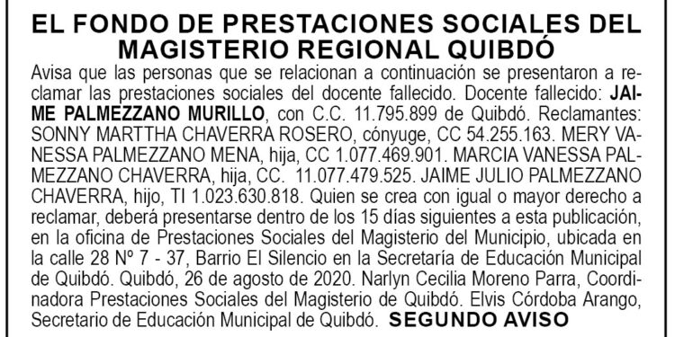 Edicto 2do aviso Jaime Palmezzano Murillo