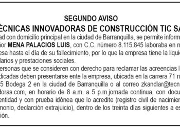 Edicto 2 aviso Mena Palacios, Luis