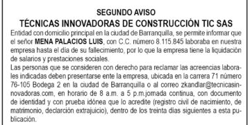 Edicto 2 aviso Mena Palacios, Luis