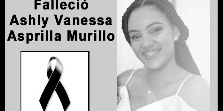 Falleció Ashly Vanessa Asprilla Murillo