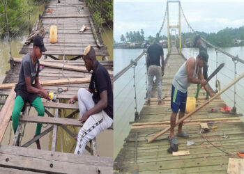 Reparan el puente sobre el río Valle, Bahía Solano