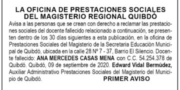 Edicto 1er aviso Ana Mercedes Casas Mena