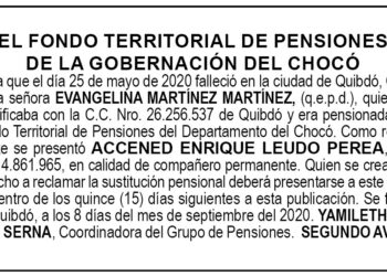 Edicto 2do. aviso Evangelina Martínez Martínez