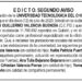 Edicto 2do. aviso Luis Guillermo Valencia Buendía