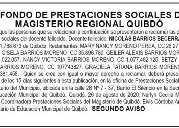 Edicto 2do. aviso Nicolás Barrios Becerra