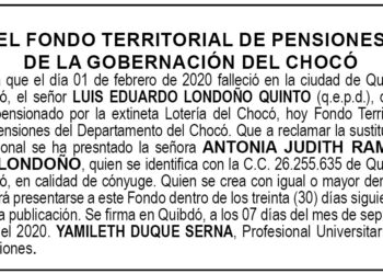 Edicto Luis Eduardo Londoño Quinto