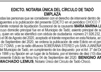 Edicto María Marina Llano Rúa