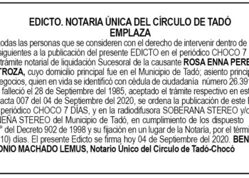 Edicto Rosa Enna Perea Hinestroza