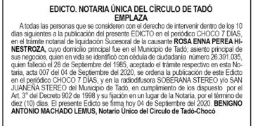 Edicto Rosa Enna Perea Hinestroza