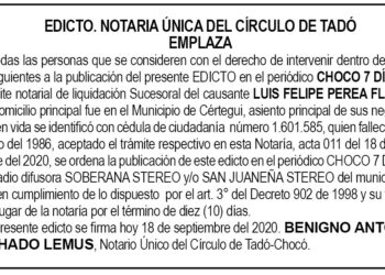 Edicto Luis Felipe Perea Flórez