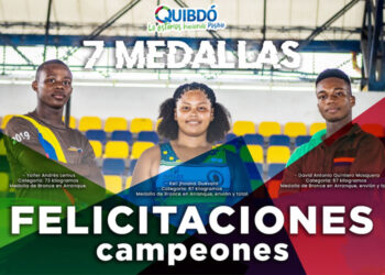 Jóvenes pesistas de Quibdó logran siete medallas de bronce en campeonato nacional