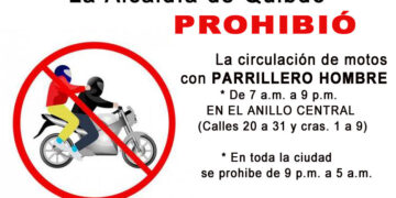 Alcalde restringe motos con parrillero hombre en Quibdó