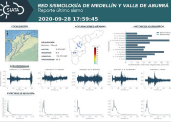 A las 6 p.m. se registró temblor de magnitud 4.7 en Istmina
