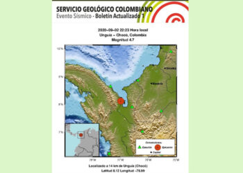 Sismo de magnitud 4.7 en Unguía