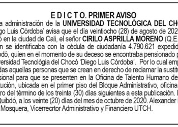 Edicto 1er. aviso Cirilo Asprilla Moreno