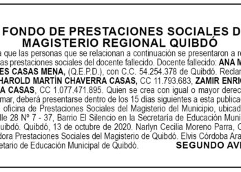 Edicto 2do. aviso Ana Mercedes Casas Mena