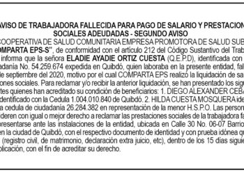 Edisto 2do. aviso Eladie Ayadie Ortiz Cuesta