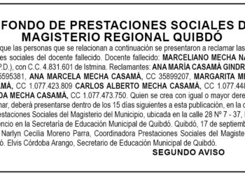 Edicto 2do. aviso Marceliano Mecha Nampi