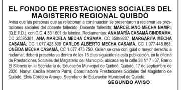 Edicto 2do. aviso Marceliano Mecha Nampi