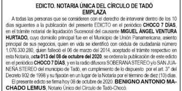 Edicto Miguel Ángel Ventura Hurtado
